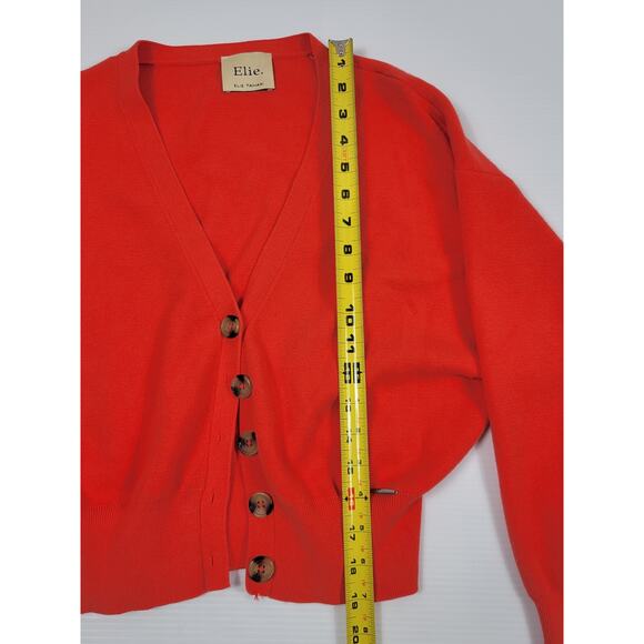 Elie Tahari Womens Small Coral Button‎ Up Sweater Cardigan Jacket - Picture 5 of 6